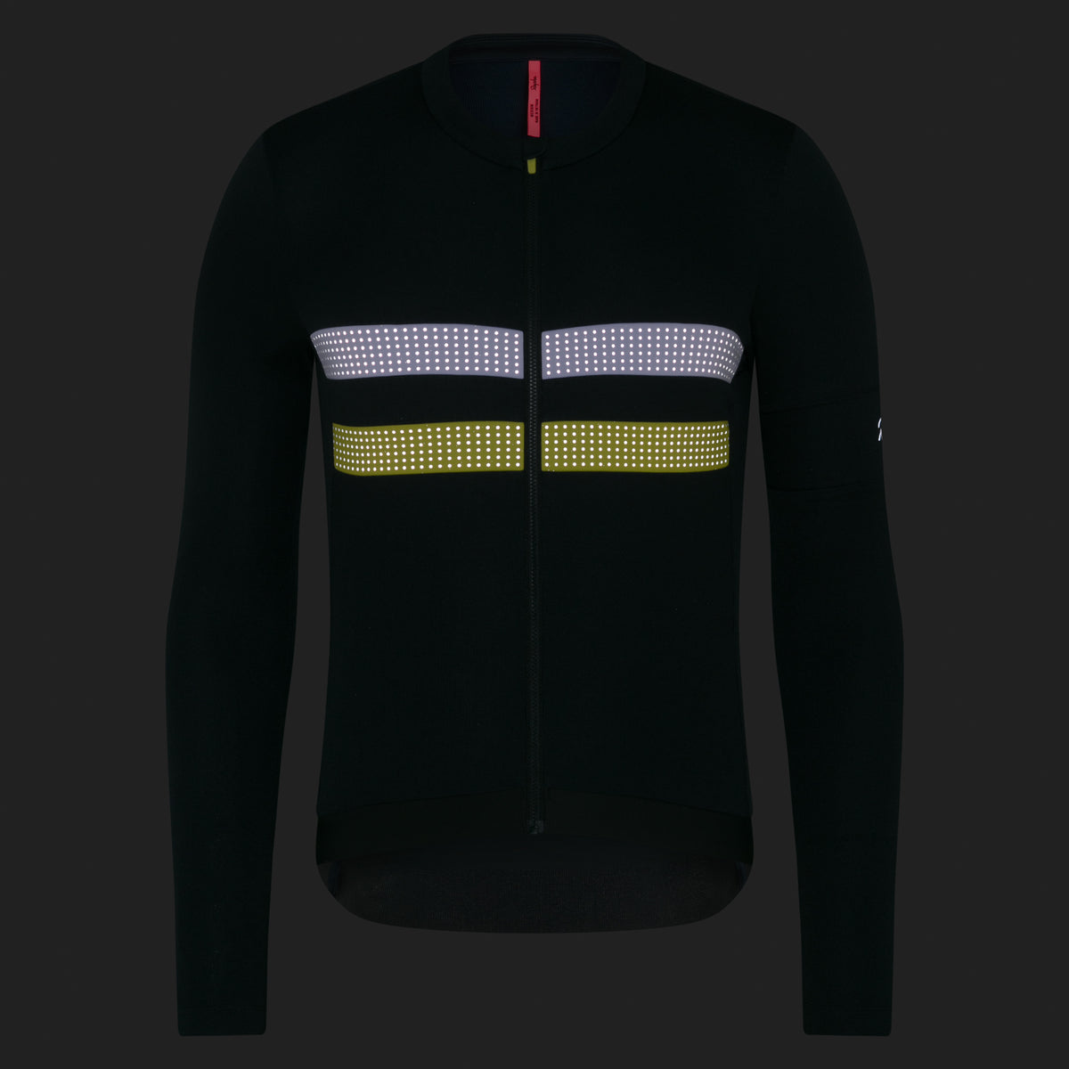 Men's Brevet Long Sleeve Merino Jersey III - Dark Forest/Chartreuse