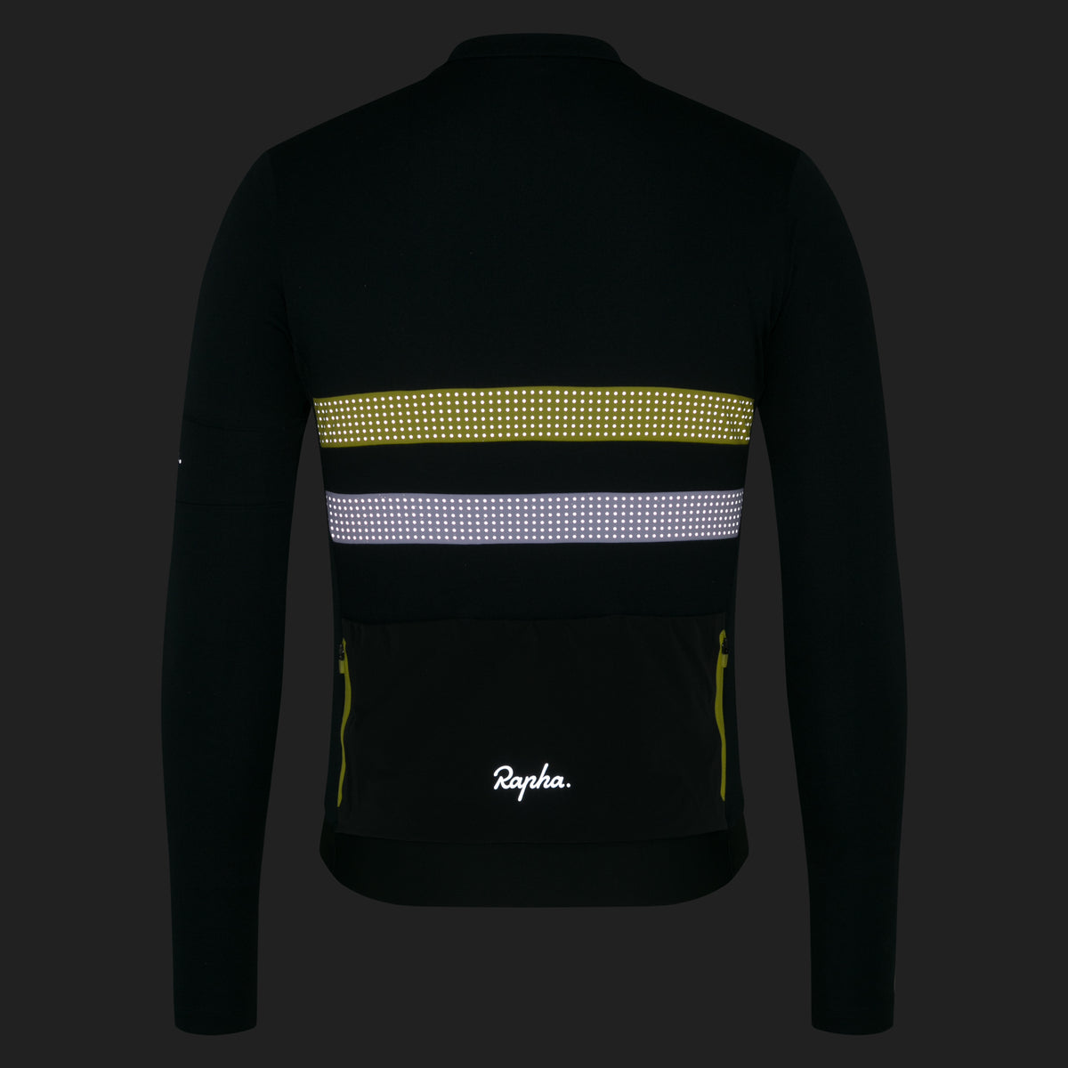 Men's Brevet Long Sleeve Merino Jersey III - Dark Forest/Chartreuse