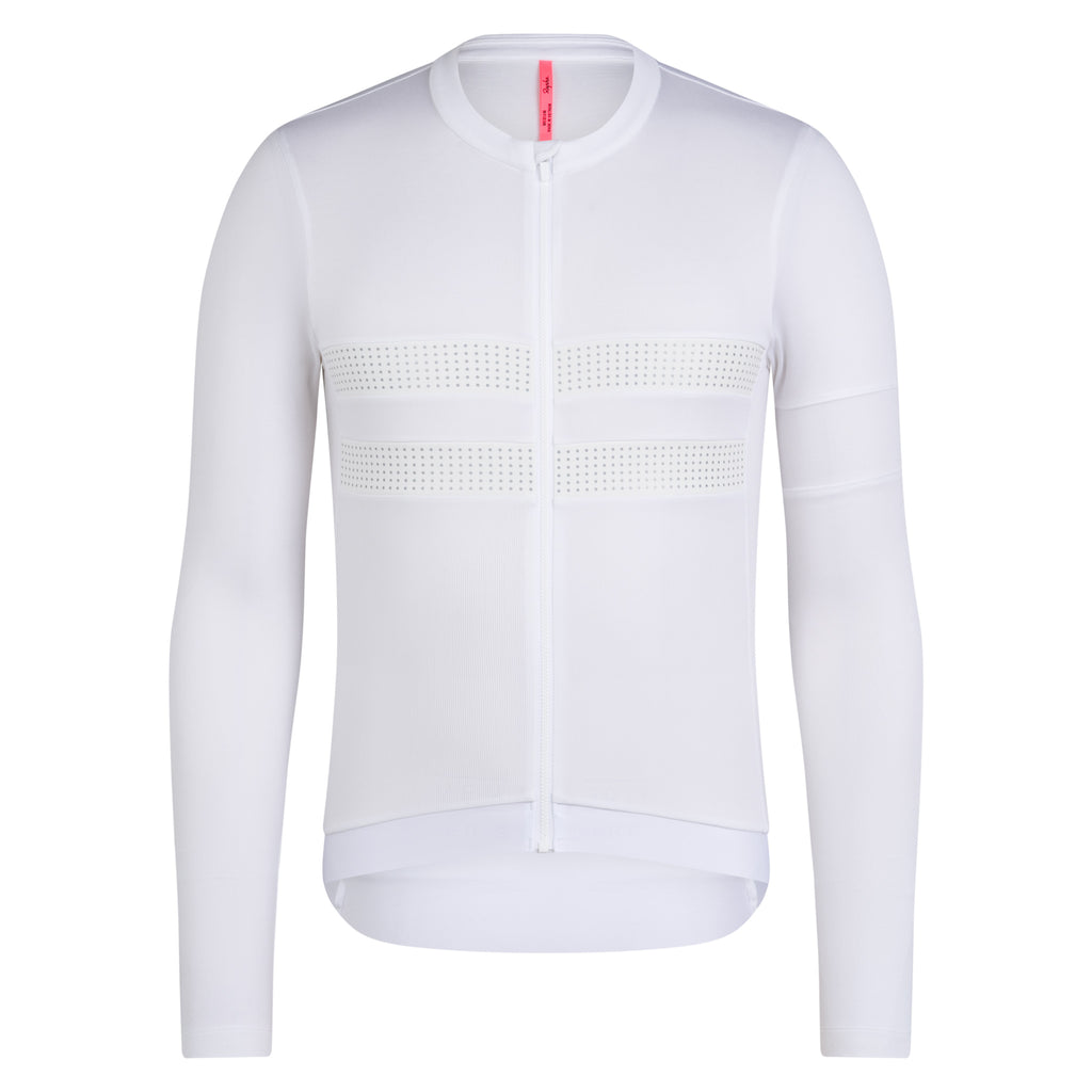 Men's Brevet Long Sleeve Merino Jersey III - White/Silver