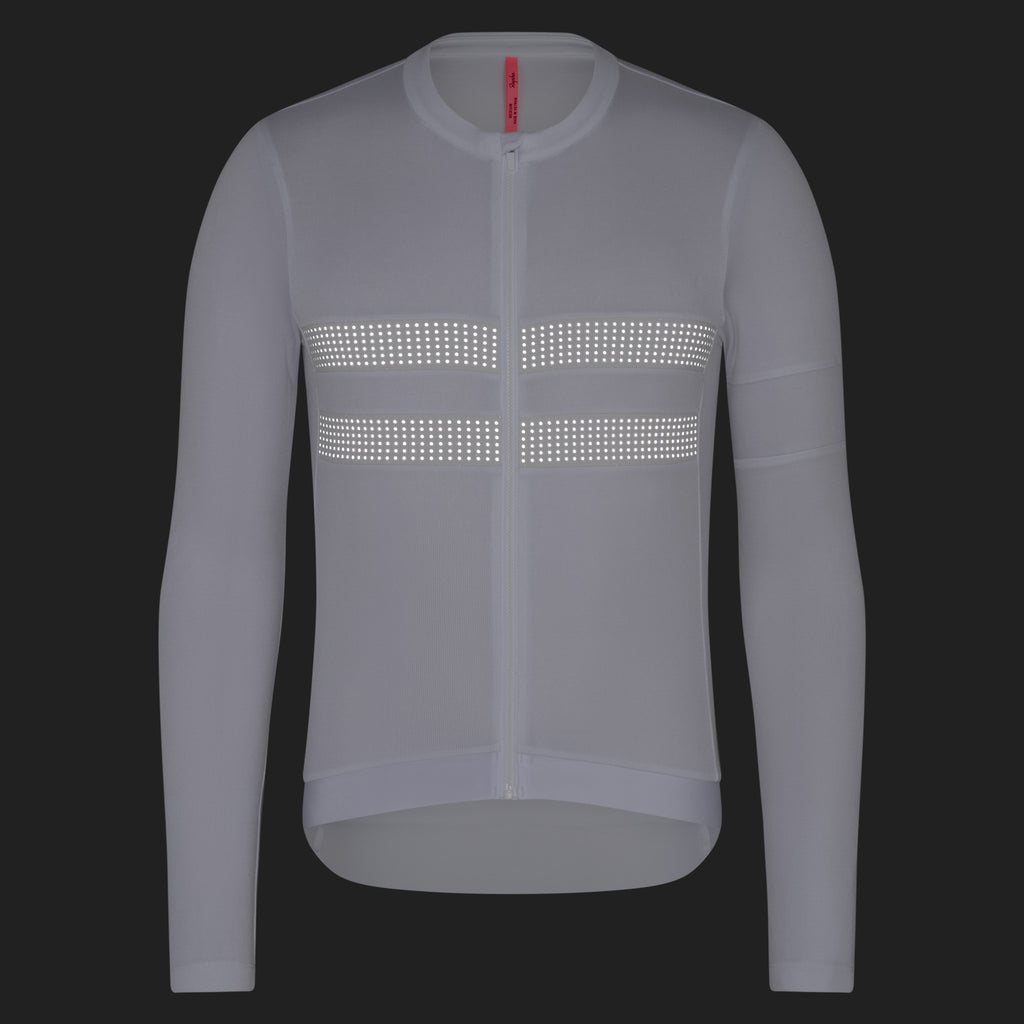 Men's Brevet Long Sleeve Merino Jersey III - White/Silver