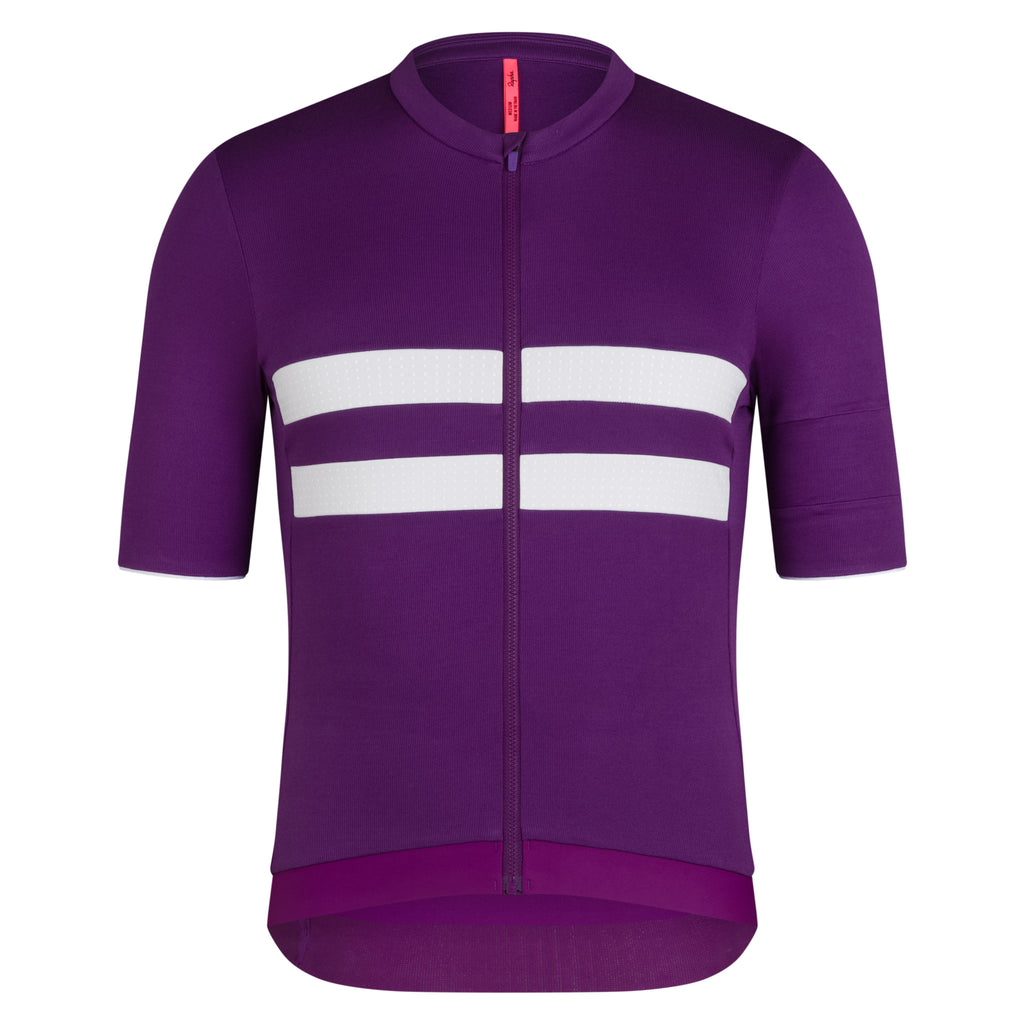 Men's Brevet Merino Jersey III - Blackberry/White