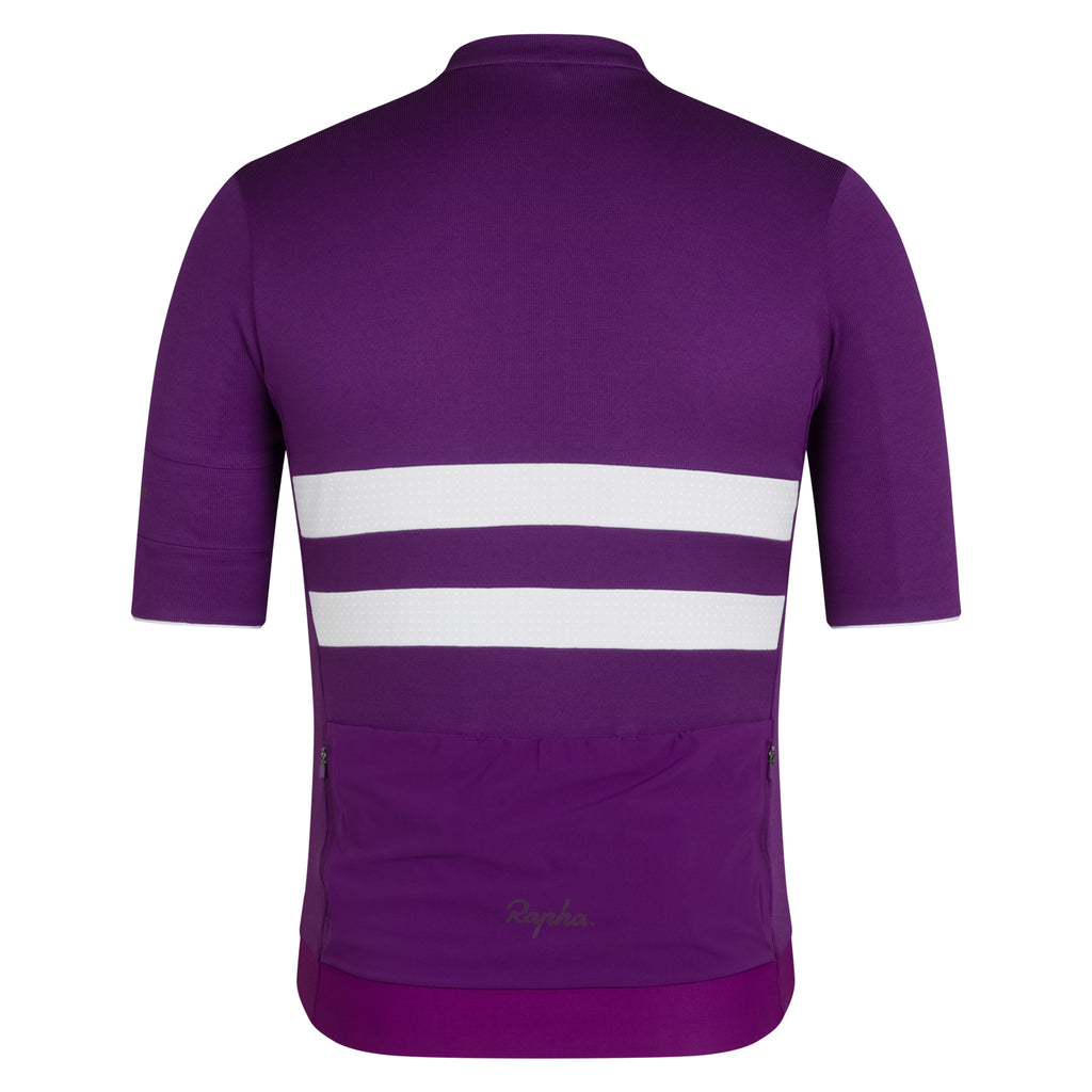 Men's Brevet Merino Jersey III - Blackberry/White