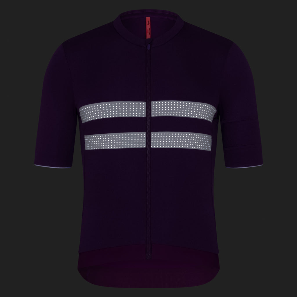 Men's Brevet Merino Jersey III - Blackberry/White