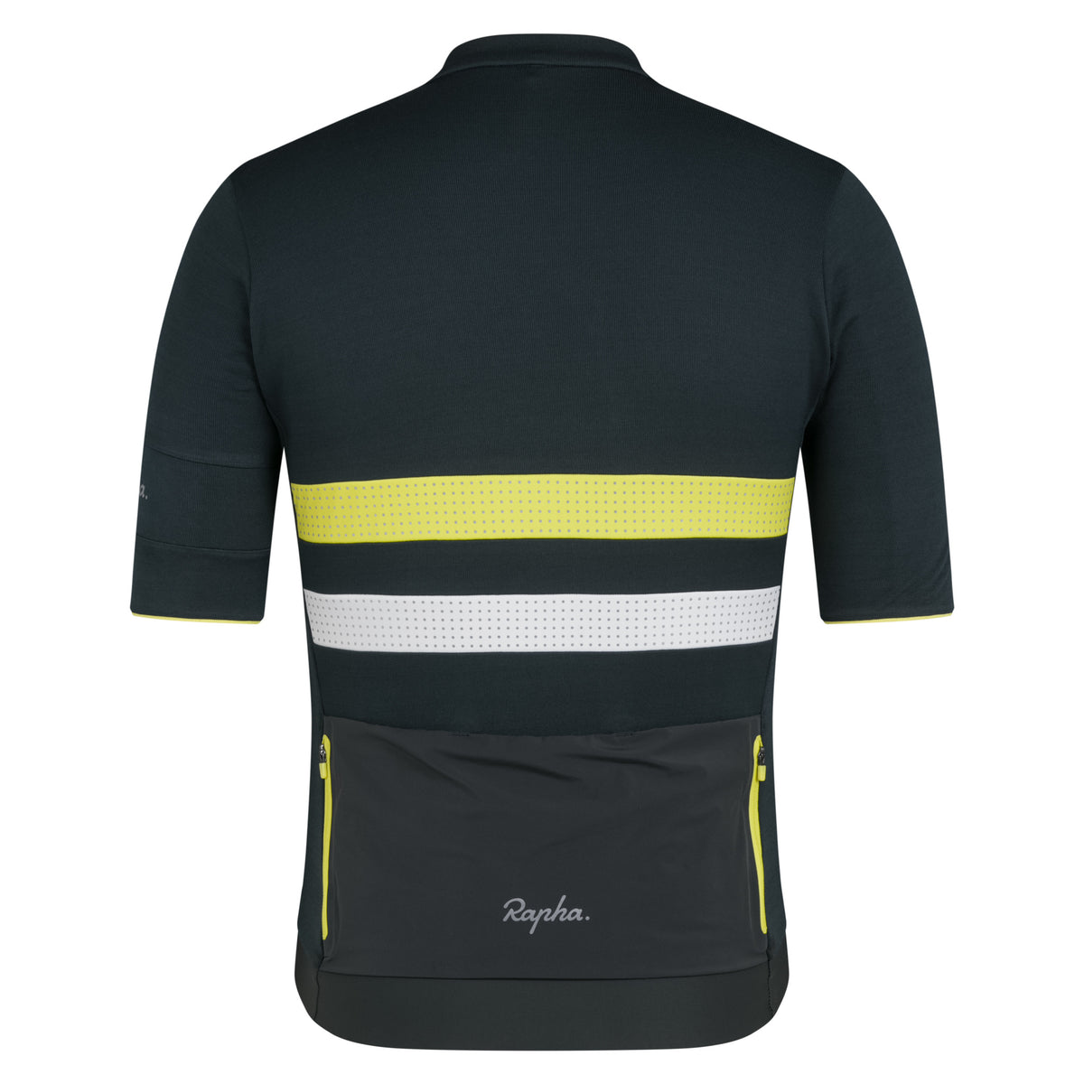 Men's Brevet Merino Jersey III - Dark Forest/Chartreuse