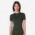 Women's Active T-shirt - Deep Olive Green/Olive Green