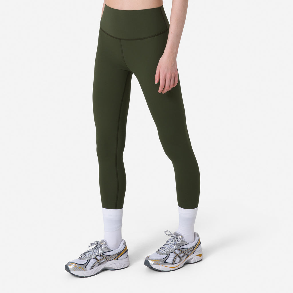 Women's Active Tights - Deep Olive Green/Olive Green