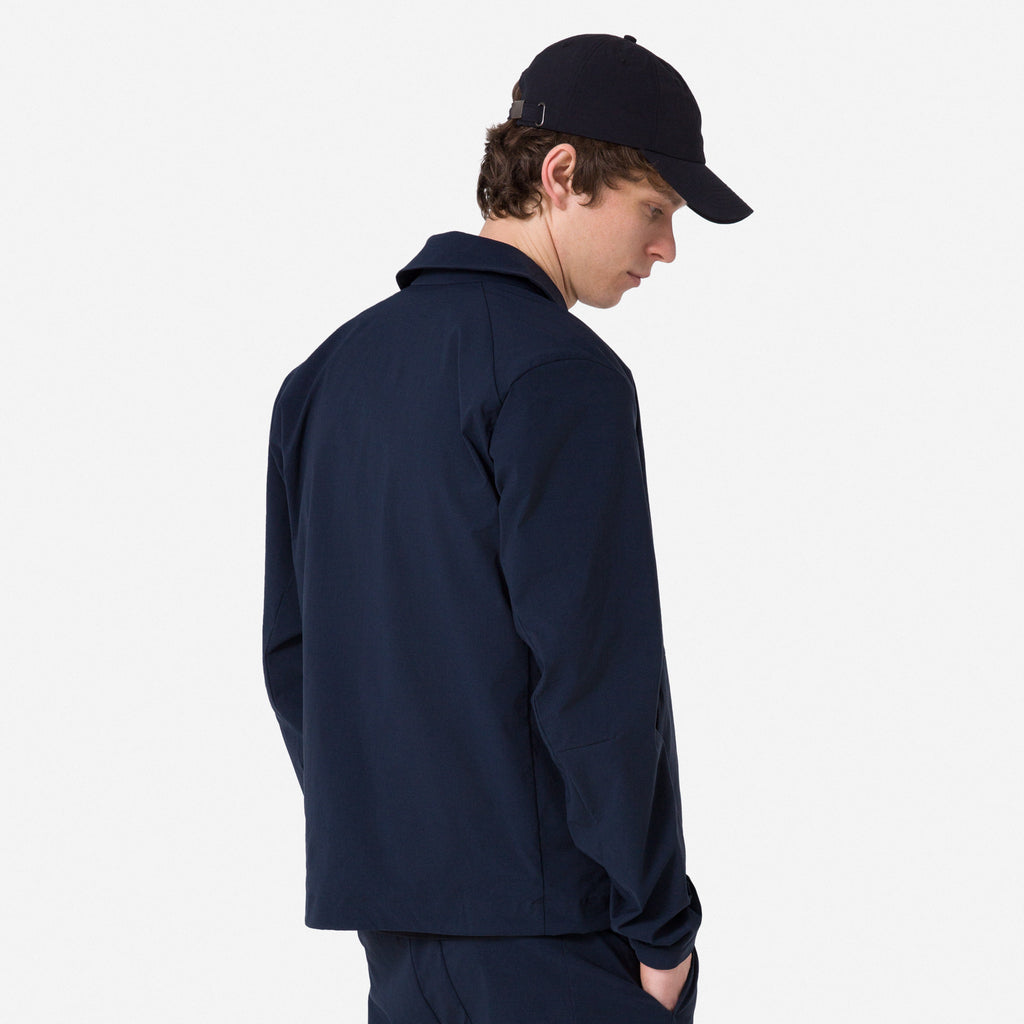 Men's Tech Collar Jacket - Dark Navy/Black