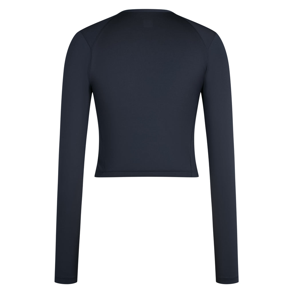 Women's Active Long Sleeve Top - Dark Grey / Dark Navy