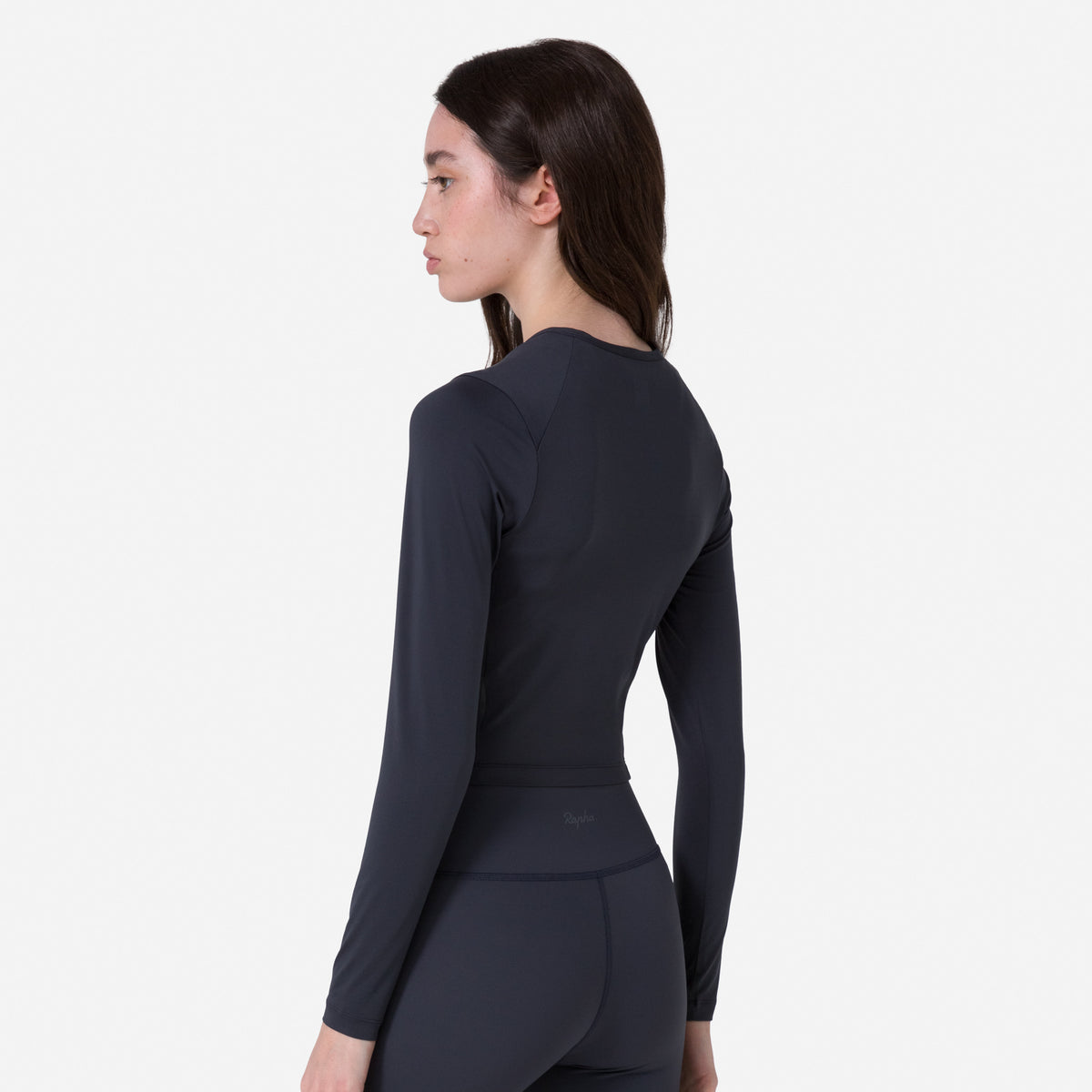 Women's Active Long Sleeve Top - Dark Grey / Dark Navy