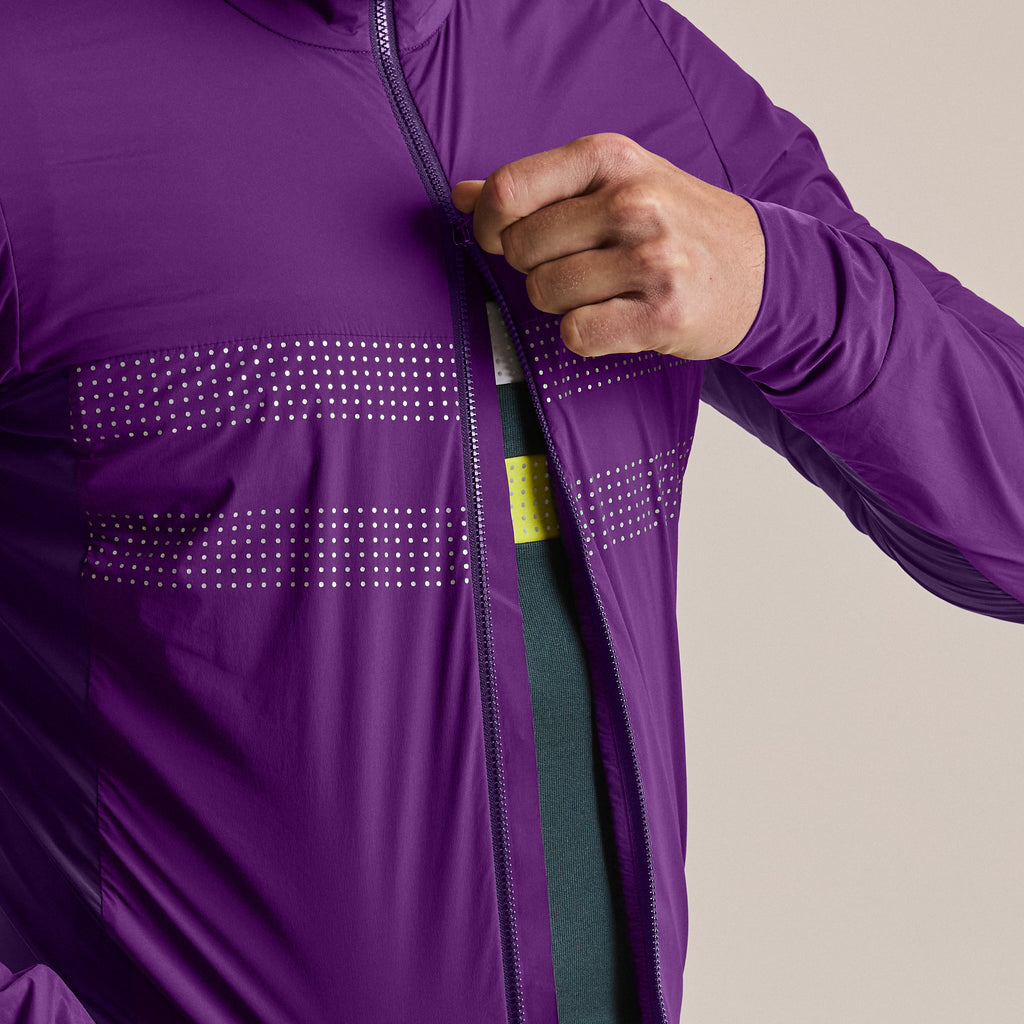 Men's Brevet Lightweight Insulated Jacket - Blackberry/White