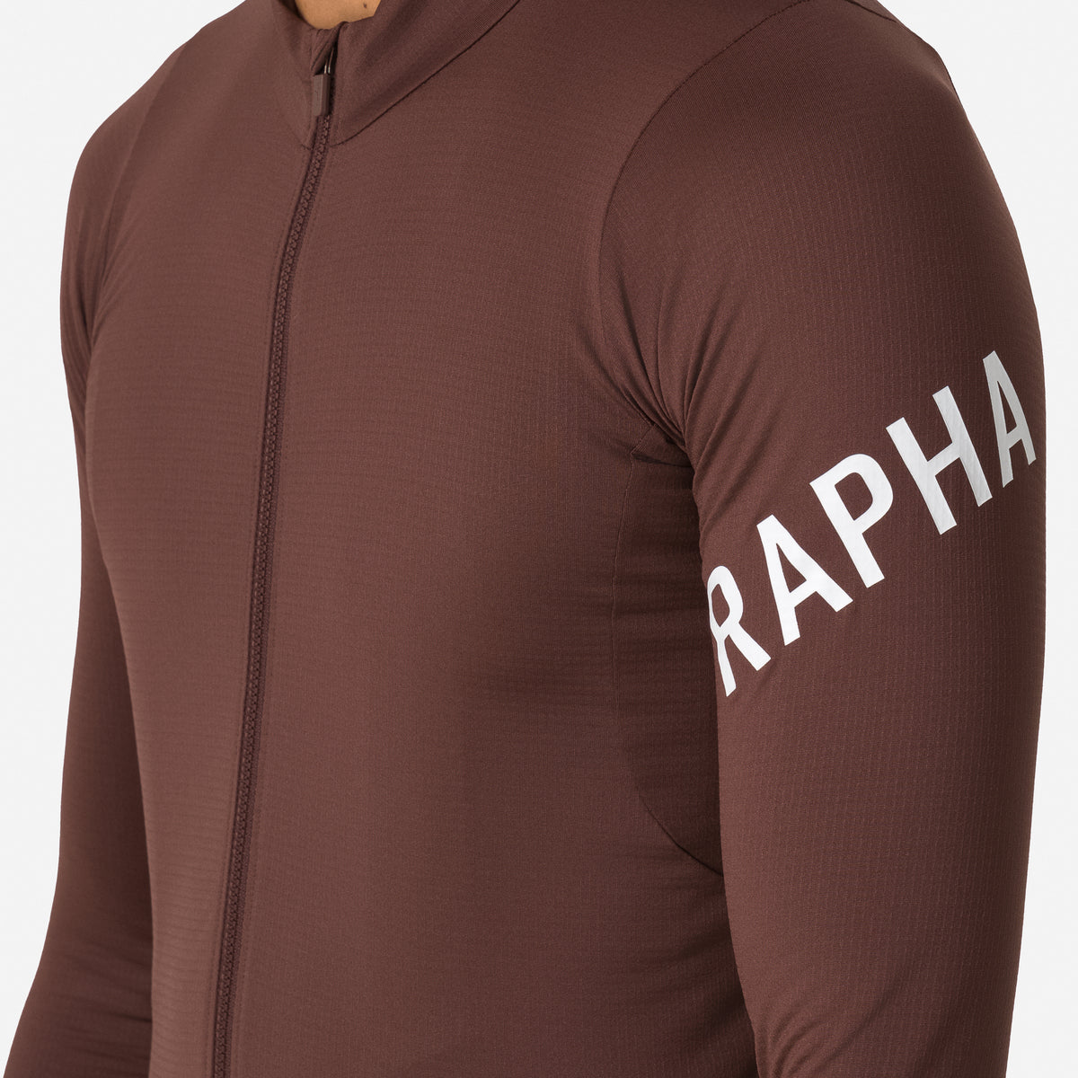 Men's Pro Team Long Sleeve Midweight Jersey - Walnut Brown/White