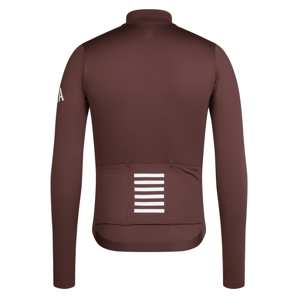 Men's Pro Team Long Sleeve Midweight Jersey - Walnut Brown/White