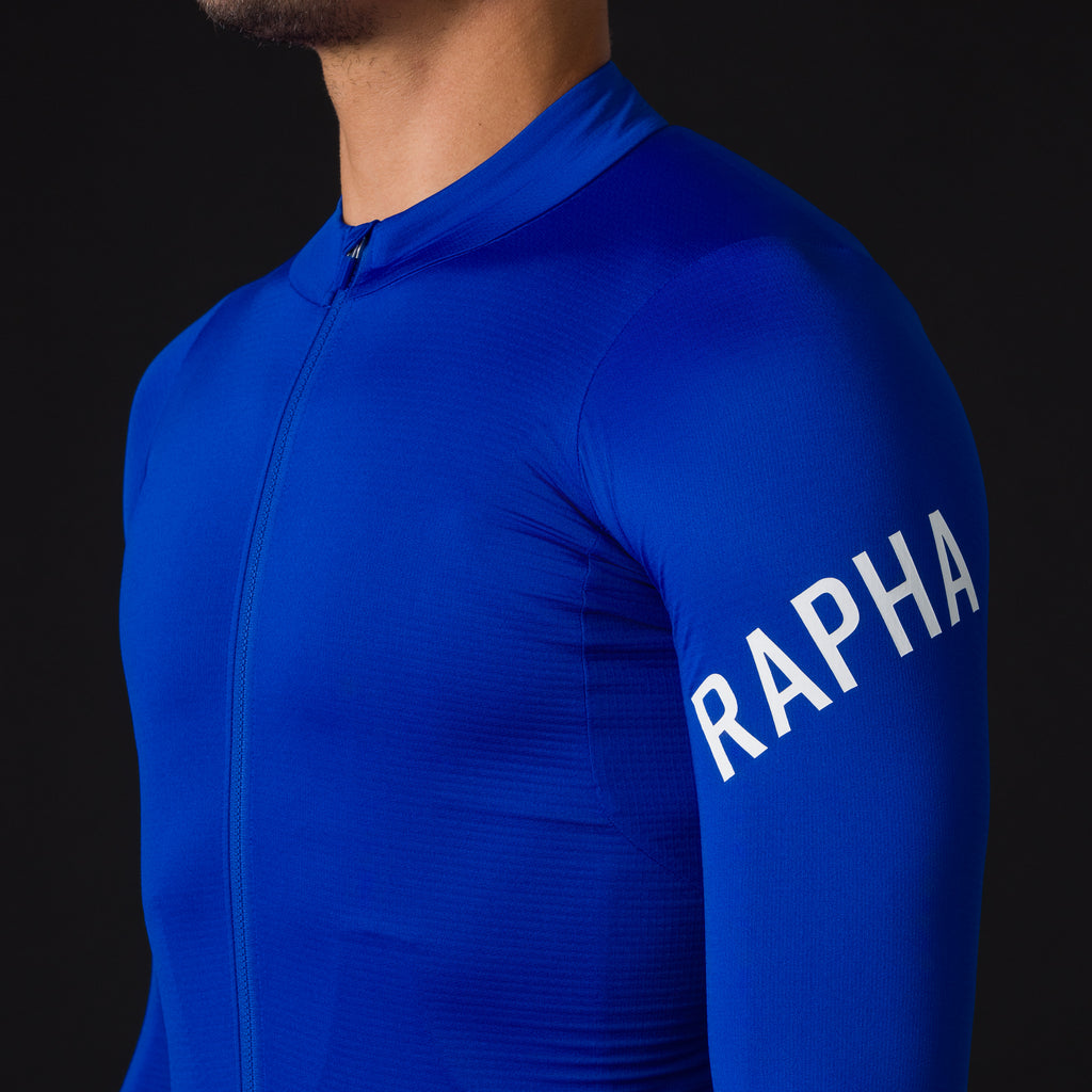 Men's Pro Team Long Sleeve Midweight Jersey - Blue/White