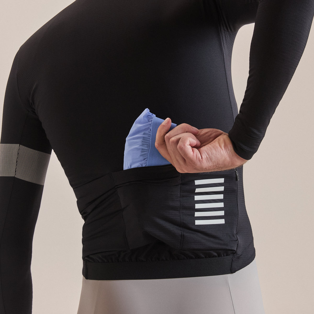 Men's Pro Team Long Sleeve Midweight Jersey II - Black/White