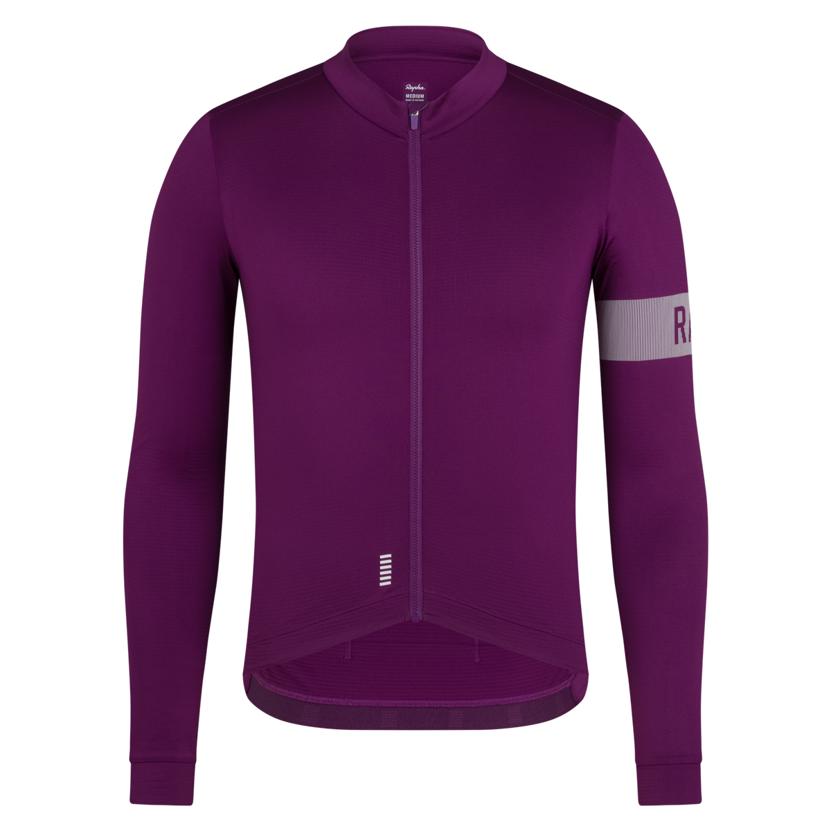 Men's Pro Team Long Sleeve Midweight Jersey II - Deep Magenta/White
