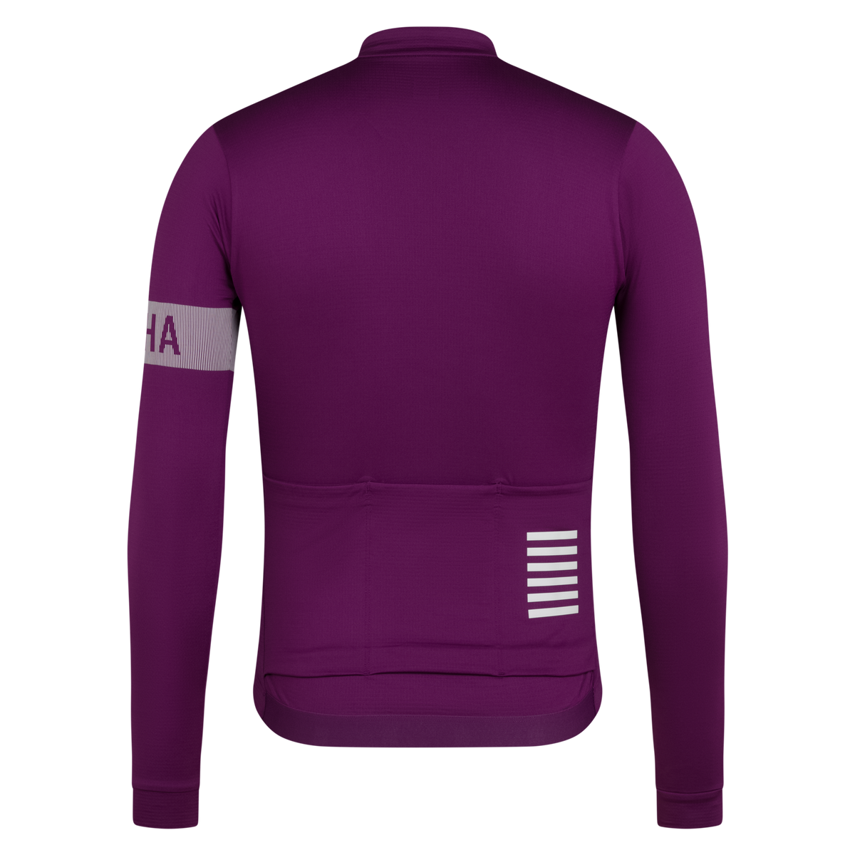 Men's Pro Team Long Sleeve Midweight Jersey II - Deep Magenta/White