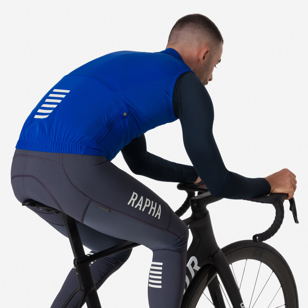 Men's Pro Team Insulated Gilet - Blue/White
