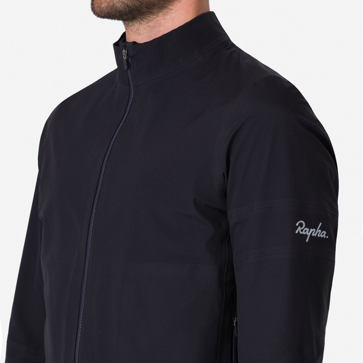 Men's Rapha Gore-Tex Rain Jacket - Black/Silver