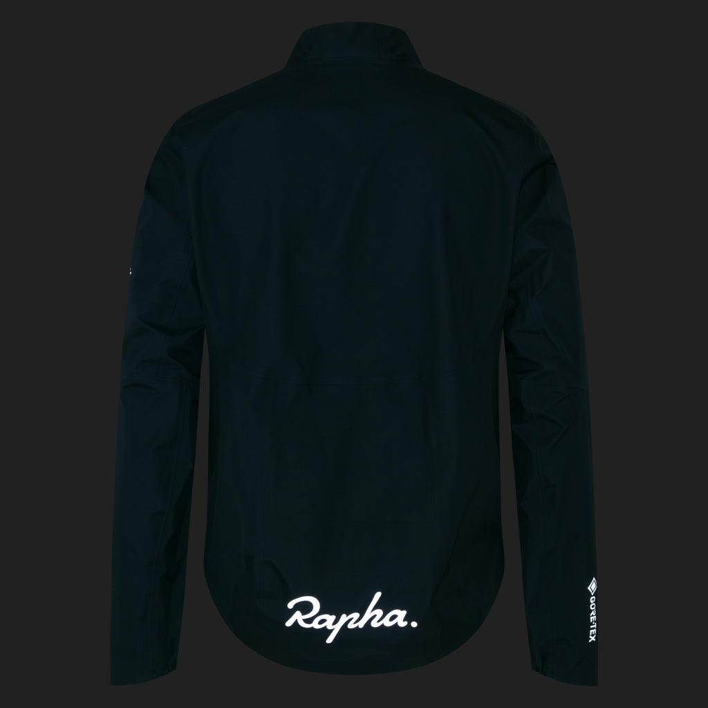 Men's Rapha Gore-Tex Rain Jacket - Forest Green/Black
