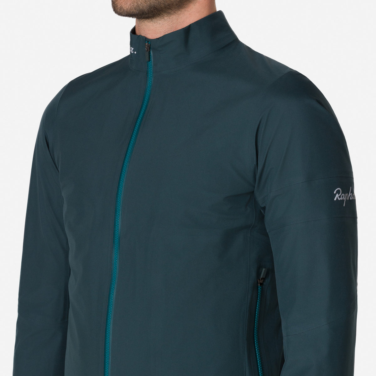 Men's Rapha Gore-Tex Rain Jacket - Forest Green/Black