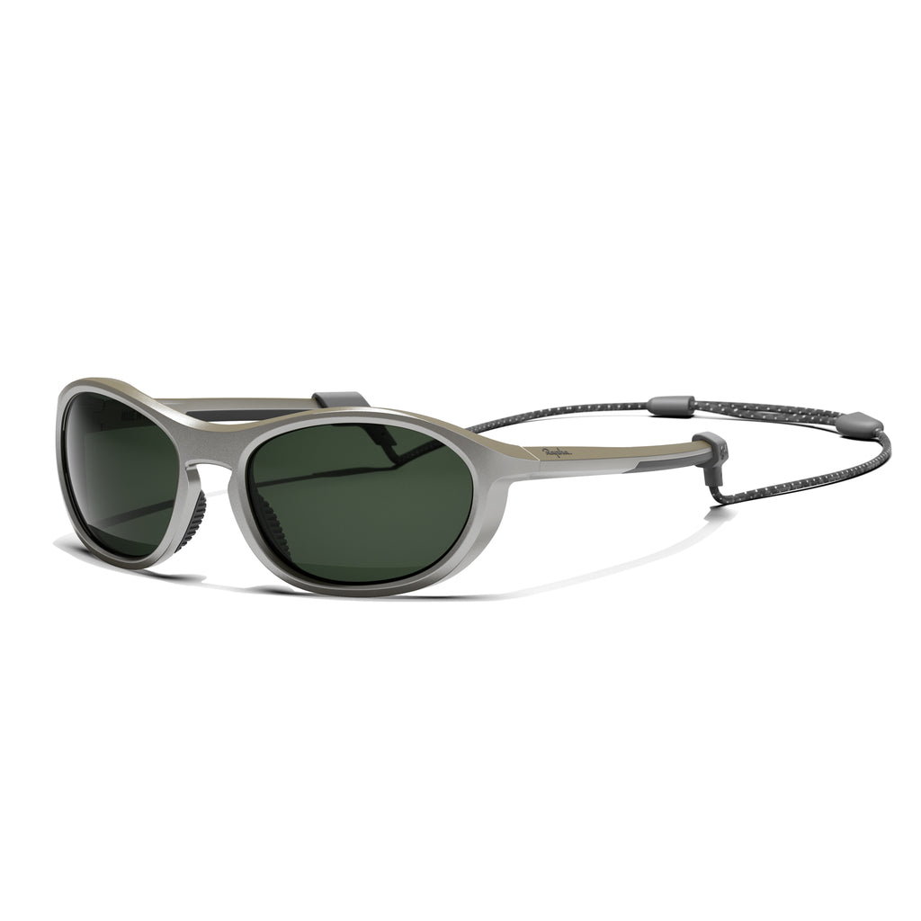 Dalton Glasses - Silver Metallic / Green