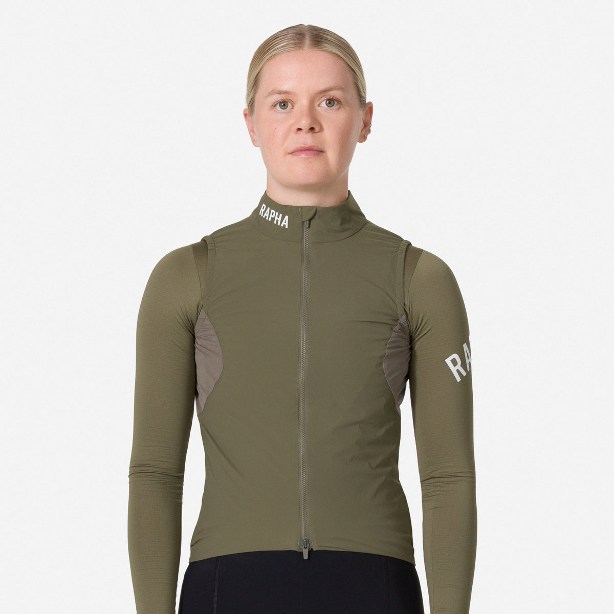 Women's Pro Team Insulated Gilet - Moss Green/White