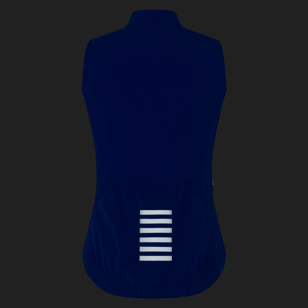 Women's Pro Team Insulated Gilet - Blue/White