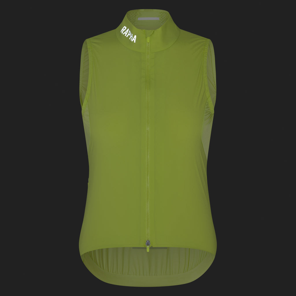 Women's Pro Team Insulated Gilet - Lime Green/White