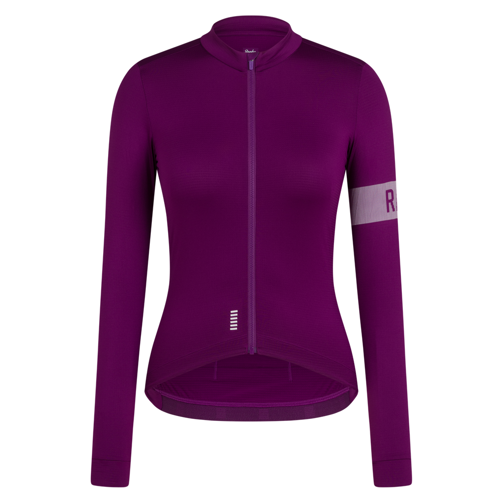 Women's Pro Team Long Sleeve Midweight Jersey II - Deep Magenta/White
