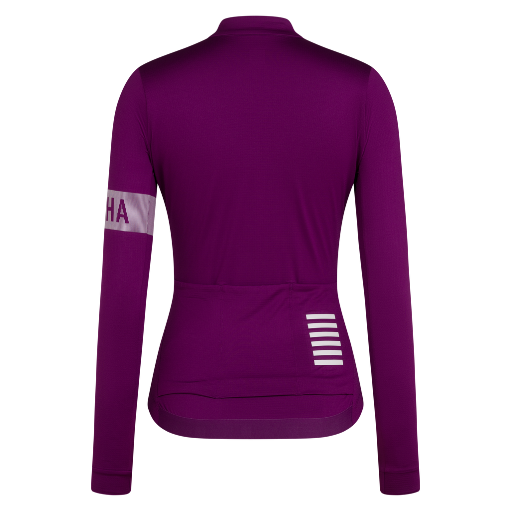 Women's Pro Team Long Sleeve Midweight Jersey II - Deep Magenta/White
