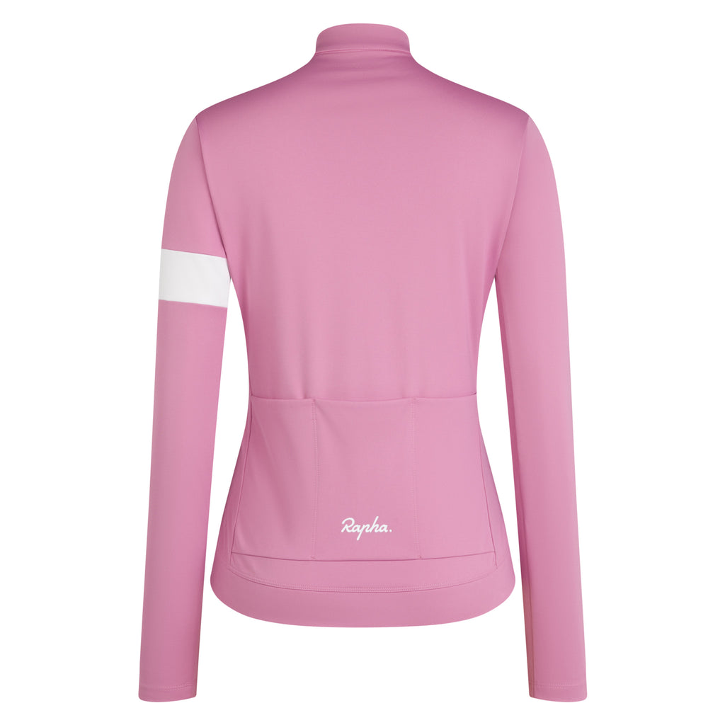 Women's Core Long Sleeve Thermal Jersey - Dusty Mauve/White