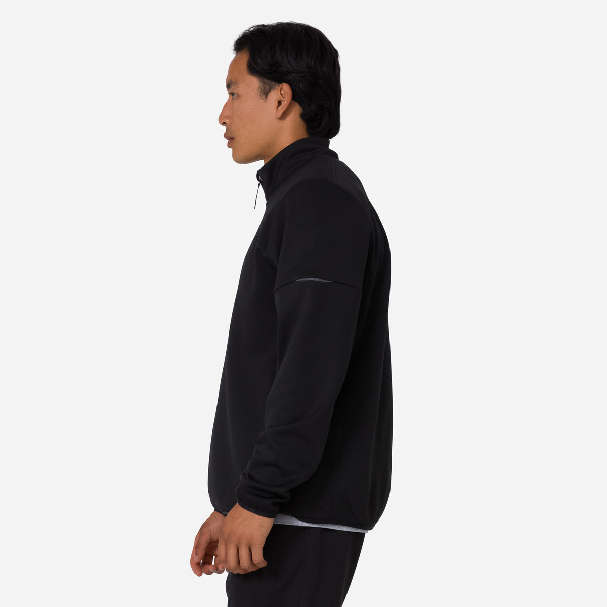 Men's Tech Fleece Half Zip - Black/Grey