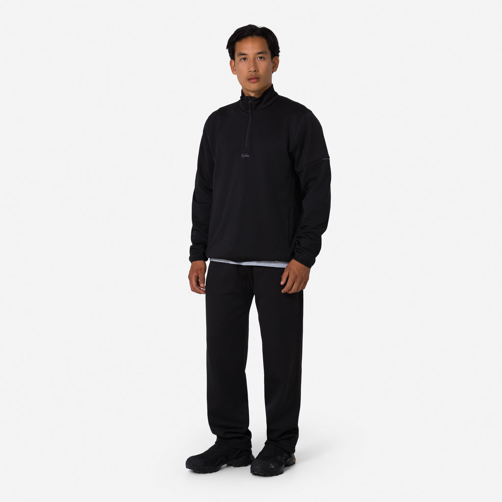 Men's Tech Fleece Half Zip - Black/Grey