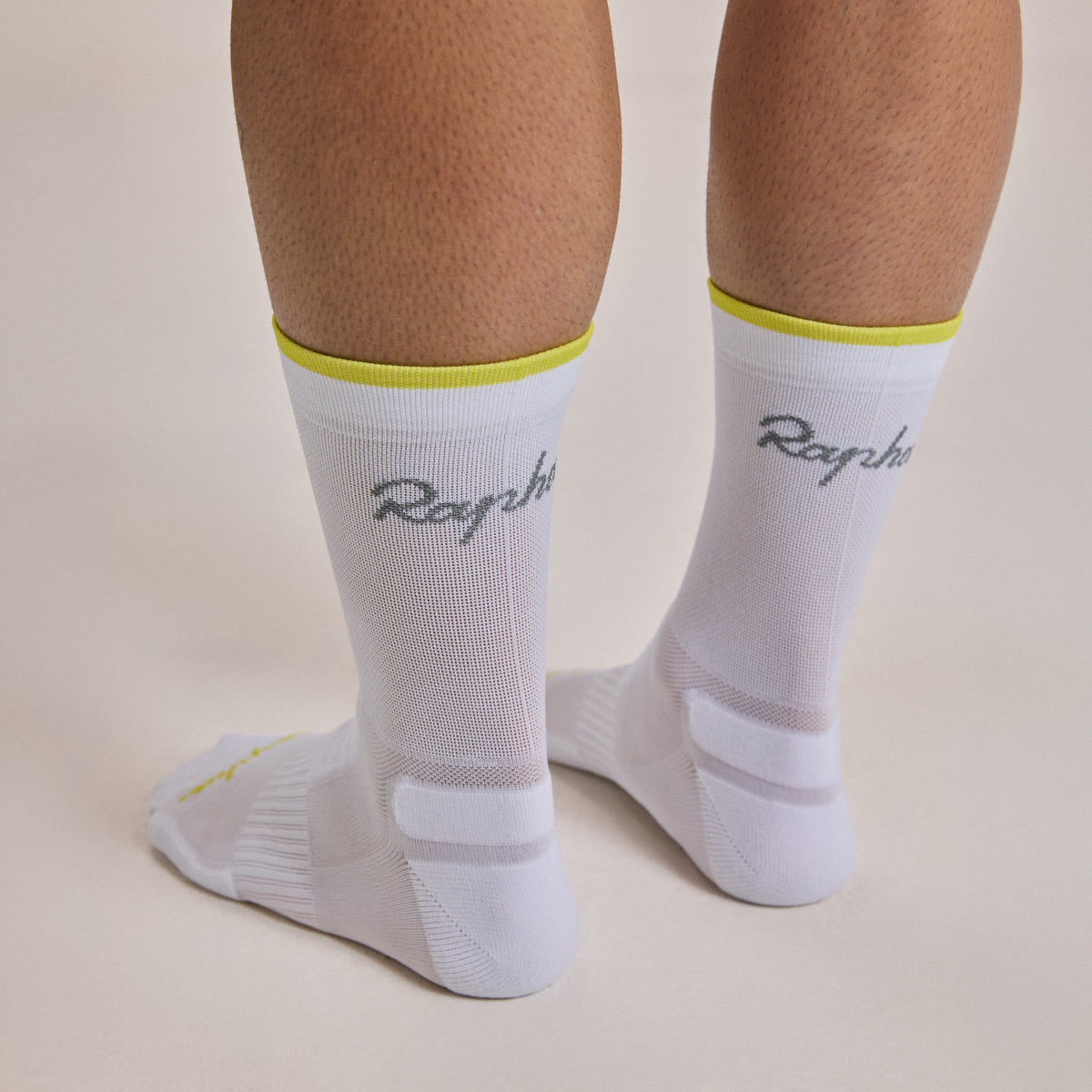 Brevet Socks - White/Chartreuse