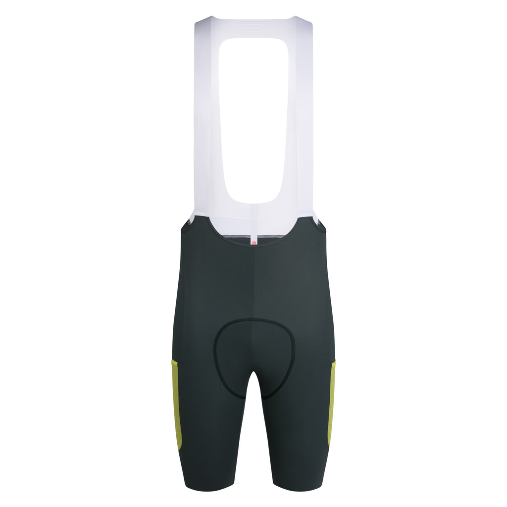Men's Brevet Cargo Bib Shorts III - Dark Forest/White