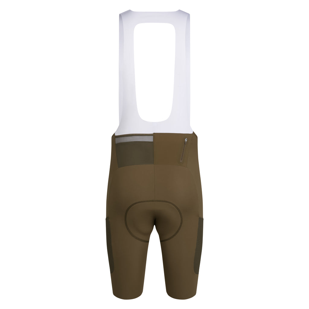 Men's Brevet Cargo Bib Shorts III - Dark Olive/Silver