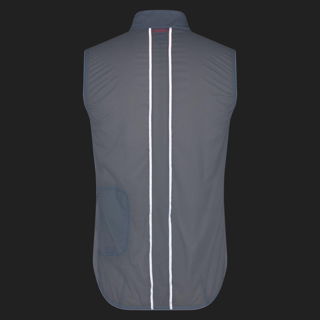 Men's Brevet Element Wind Gilet - Ice/Silver Reflective