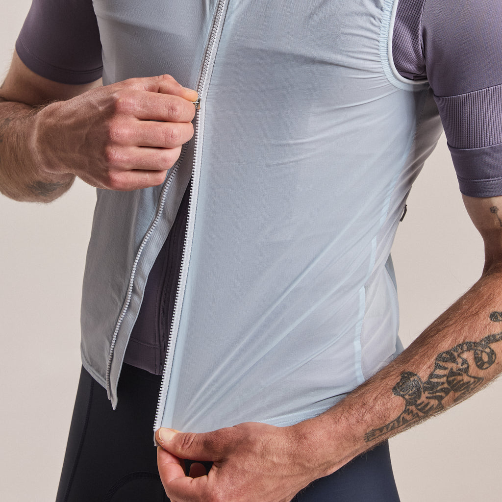 Men's Brevet Element Wind Gilet - Ice/Silver Reflective