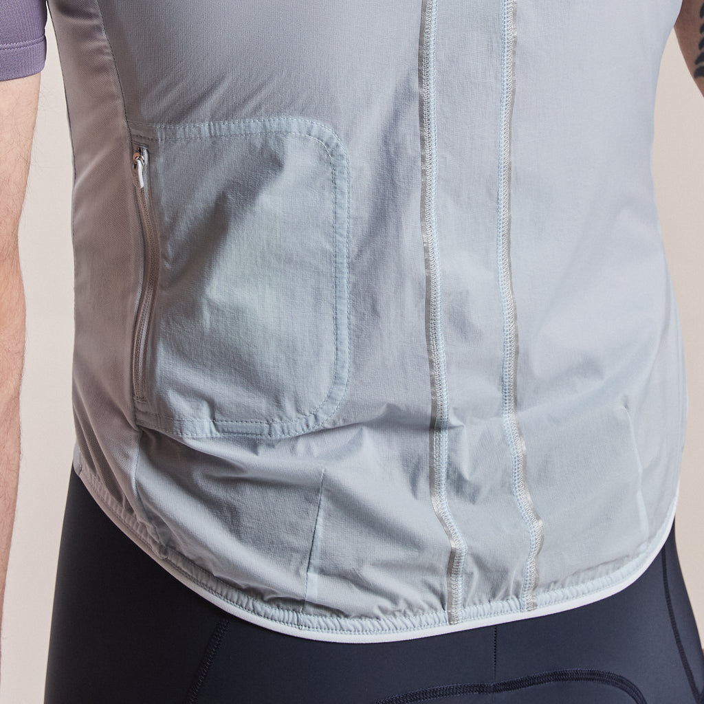 Men's Brevet Element Wind Gilet - Ice/Silver Reflective
