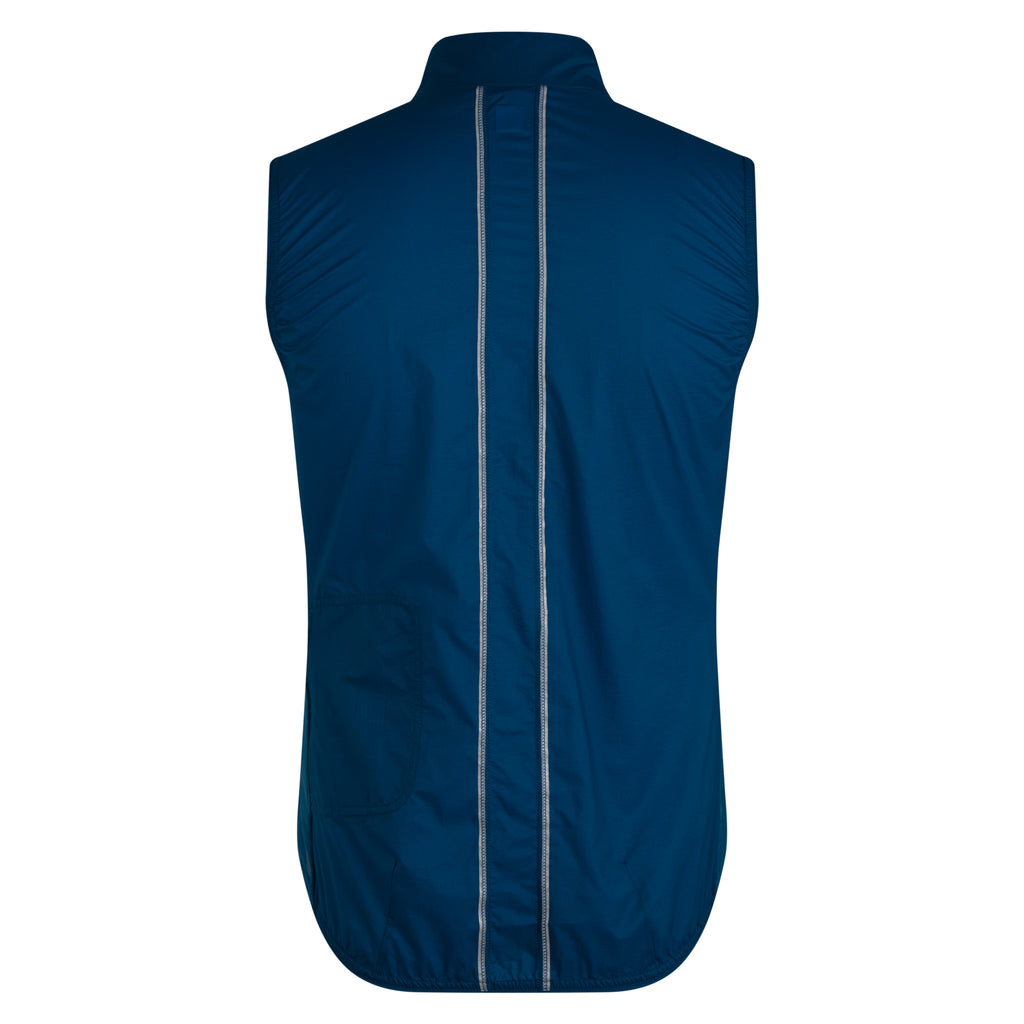 Men's Brevet Element Wind Gilet - Jewelled Blue/Silver Reflective
