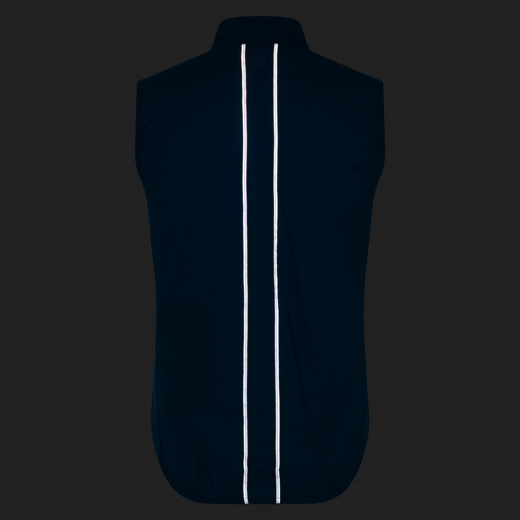 Men's Brevet Element Wind Gilet - Jewelled Blue/Silver Reflective