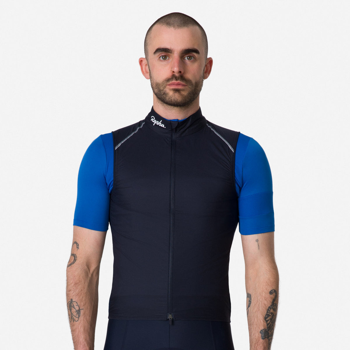 Men's Brevet Element Wind Gilet - Dark Navy/White
