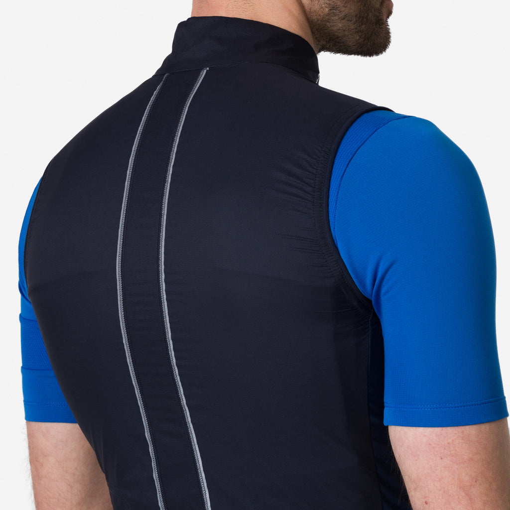 Men's Brevet Element Wind Gilet - Dark Navy/White