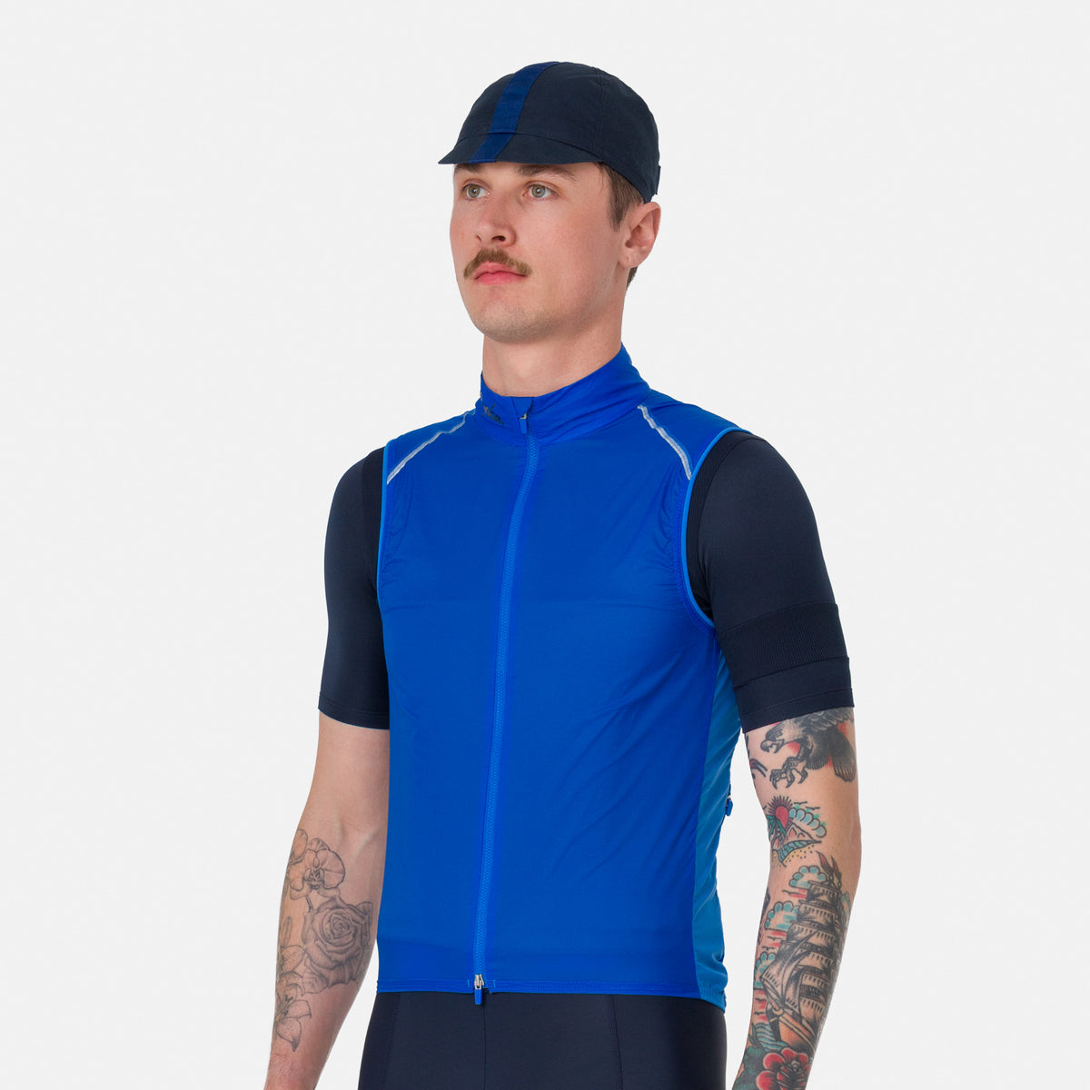 Men's Brevet Element Wind Gilet - Cobalt/Dark Navy