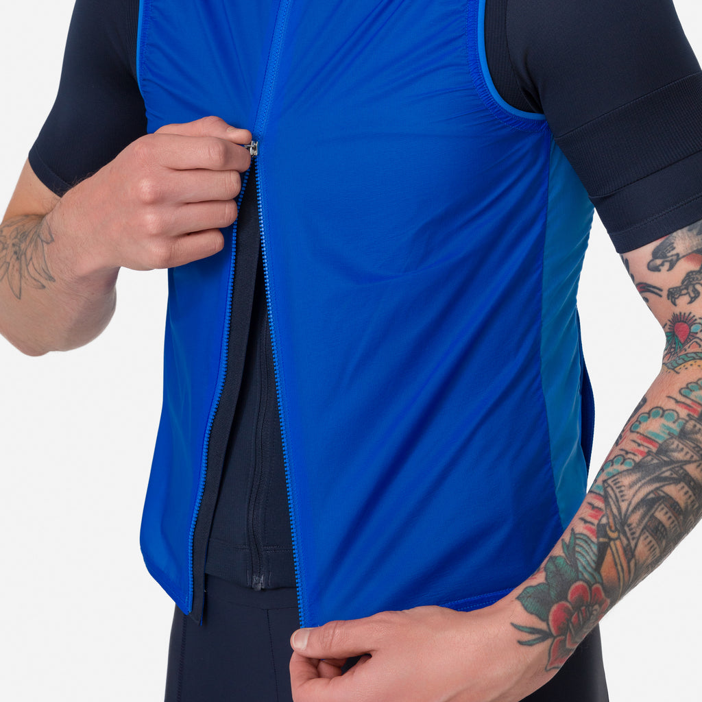 Men's Brevet Element Wind Gilet - Cobalt/Dark Navy