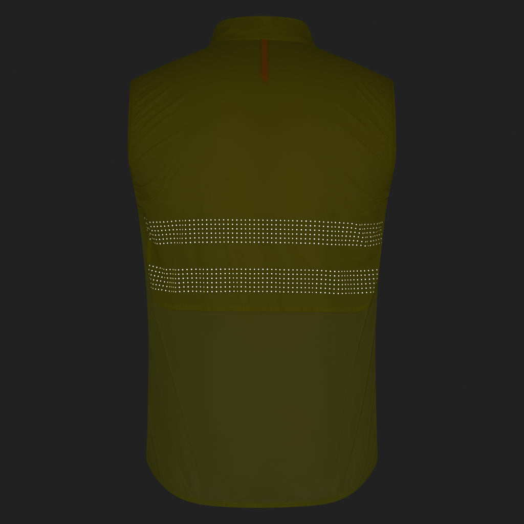 Men's Brevet Wind Gilet III - Chartreuse/Silver