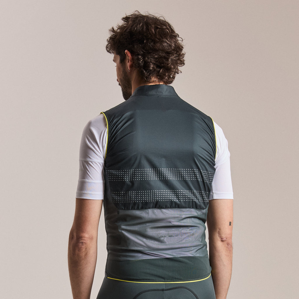 Men's Brevet Wind Gilet III - Dark Forest/Silver