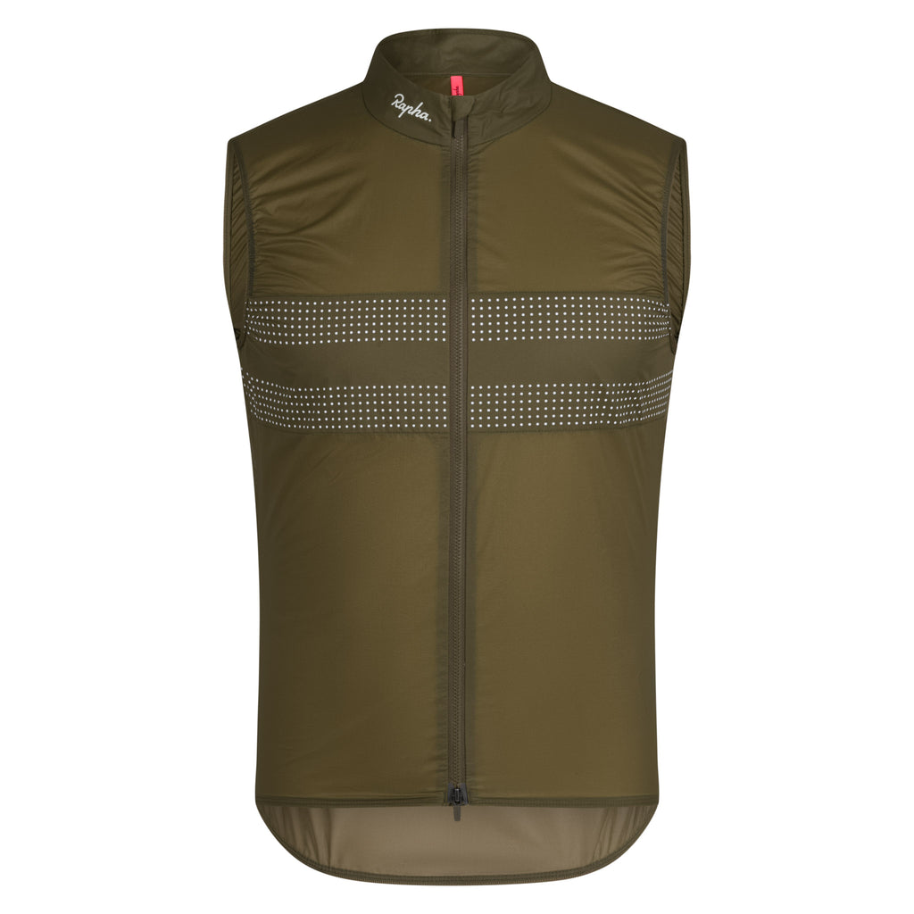 Men's Brevet Wind Gilet III - Dark Olive/White