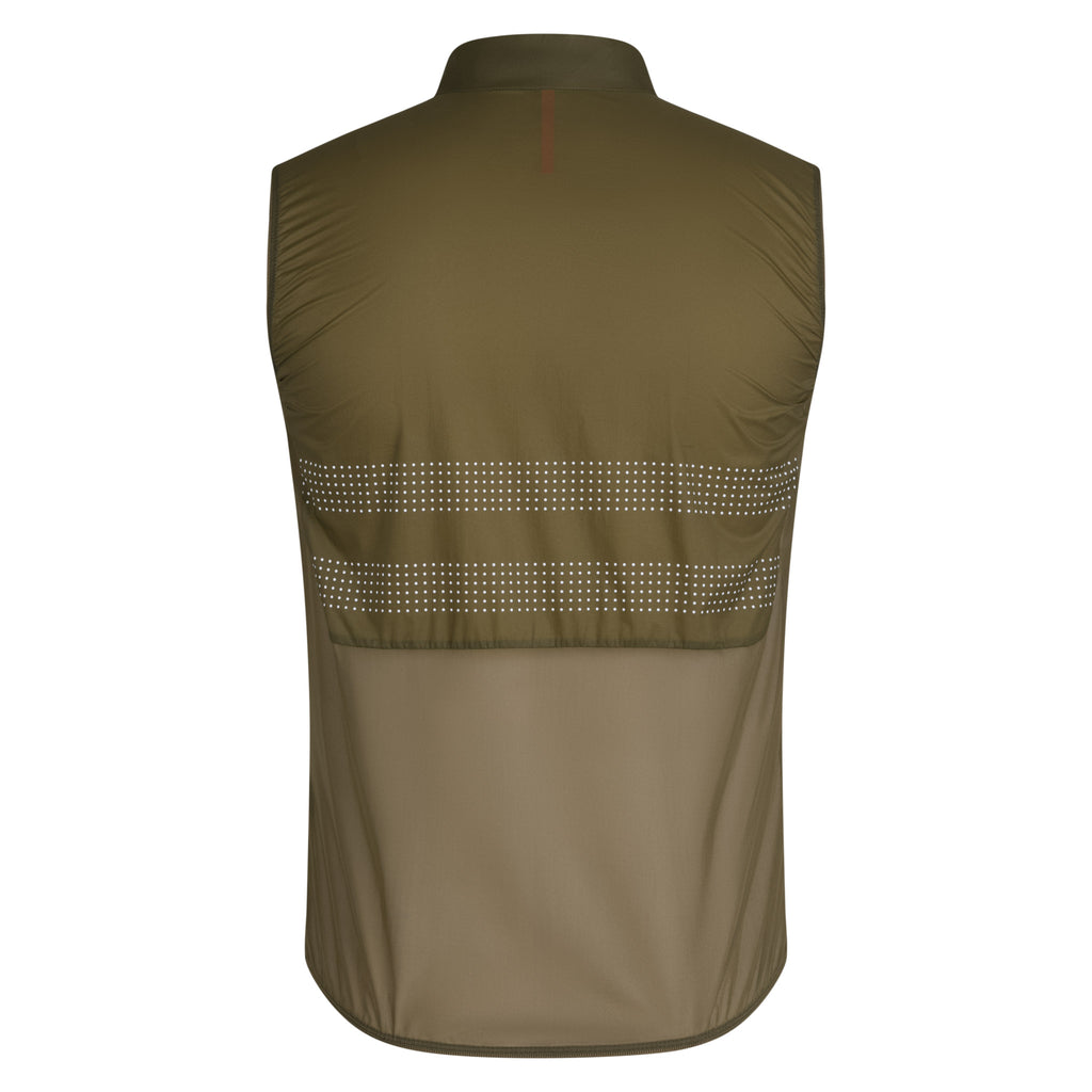 Men's Brevet Wind Gilet III - Dark Olive/White