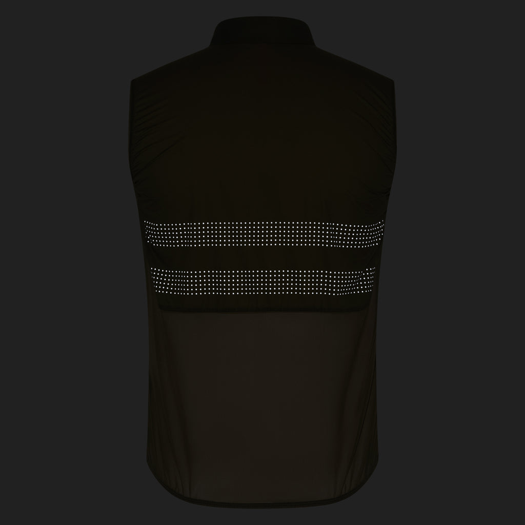 Men's Brevet Wind Gilet III - Dark Olive/White
